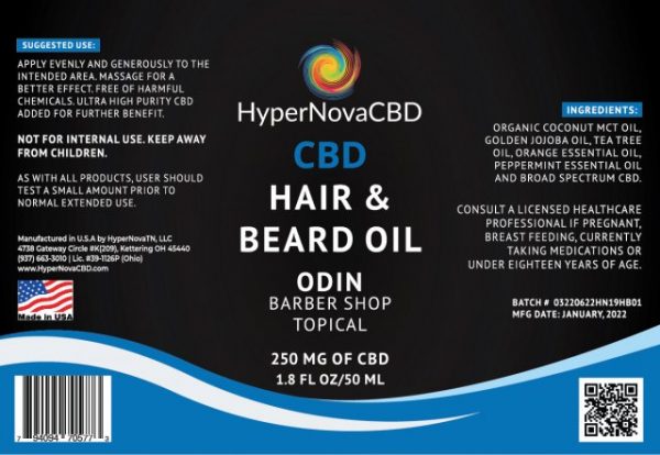 CBD infused Hair and Beard Oil