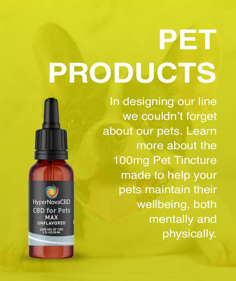 In designing our line we couldn't forget about our pets. Learn more about the 100mg Pet Tincture made to help your pets maintain their wellbeing, both mentally and physically.